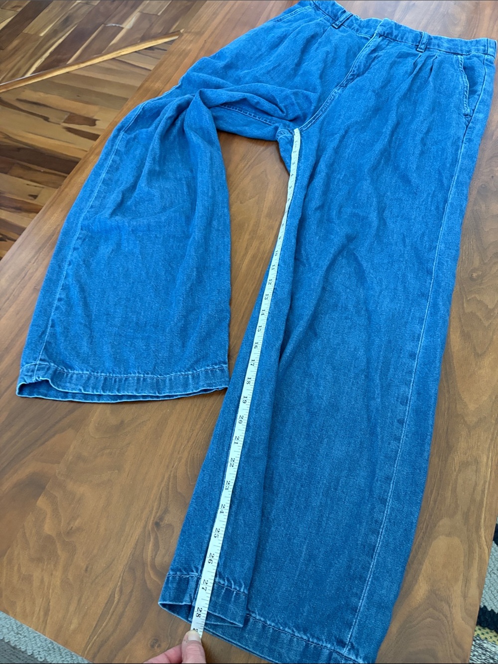 Gap 365 Trouser Wide Leg Jeans Medium Indigo Size 8 Tall - Picture 8 of 8